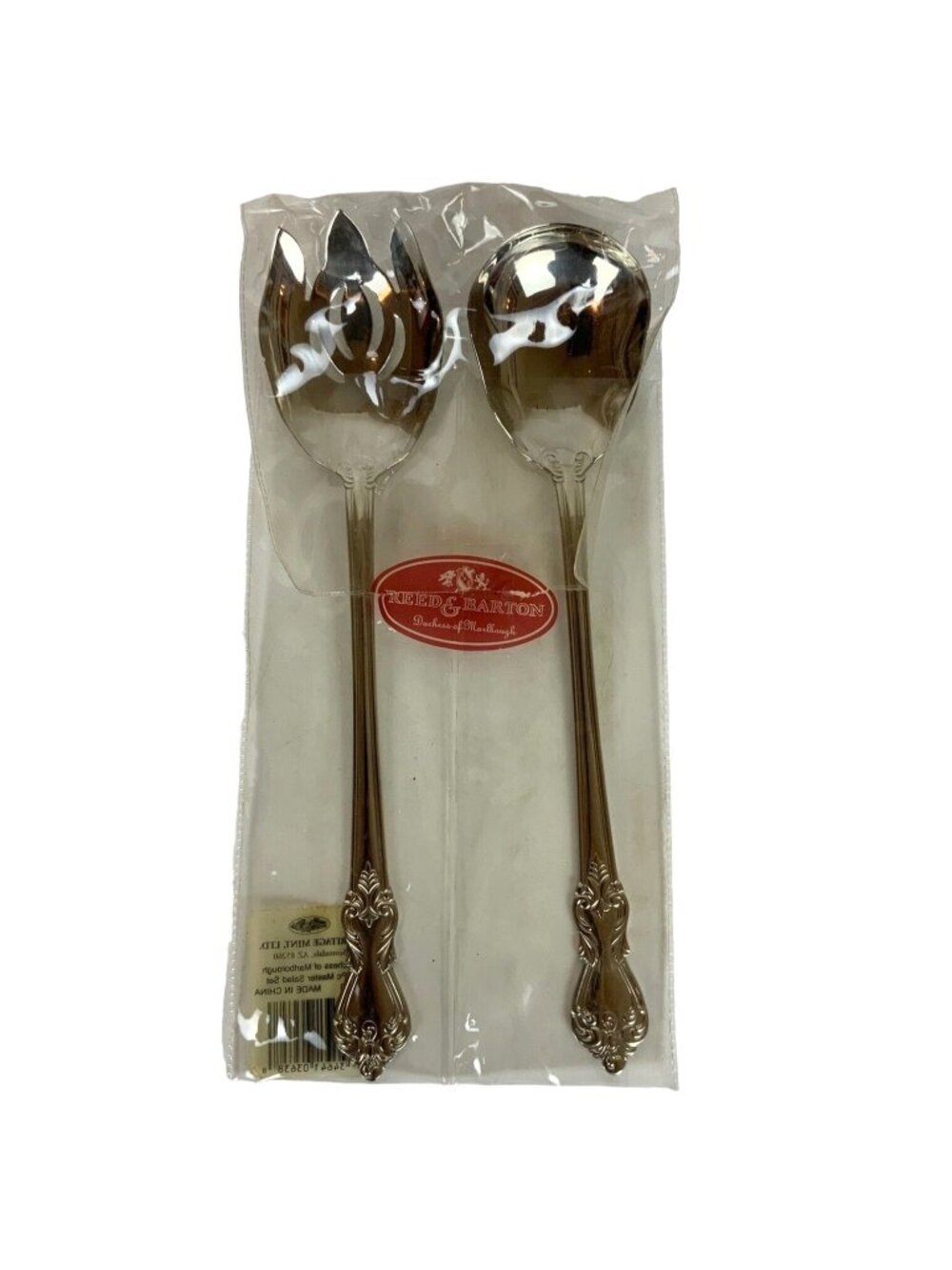 Reed & Barton Heritage Mint Marlborough 2-Pc Salad Serving Set Stainless Steel